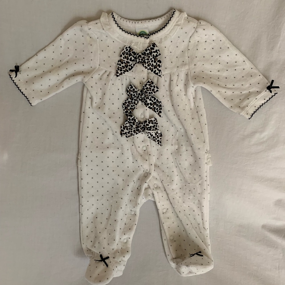 Little Me Velour Sleeper 3m